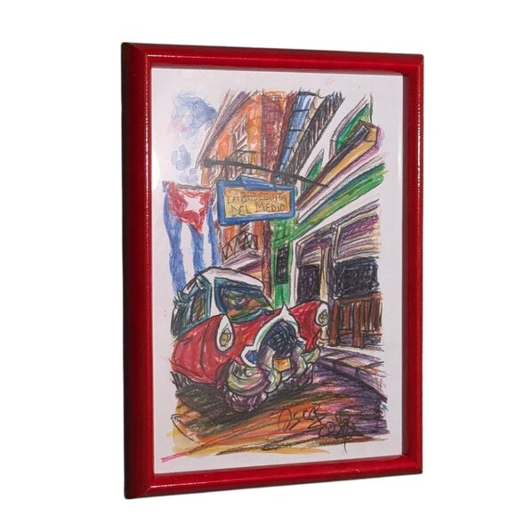 Framed Art by Oscar Caballero Titled La Bodeguita Del Medio Havana Cuba 2015 - Picture 11 of 14